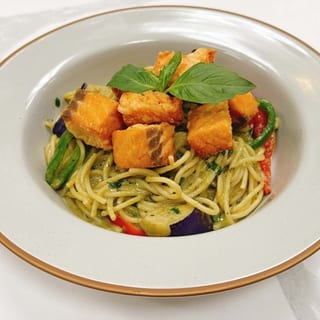 Thai Green Curry Salmon Pasta